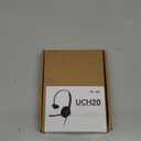 USB Headset with Microphone for PC, Single Ear Wired Headset with Noise Canceling Mic for Work, Lightweight Computer Headset with in-line Control for Call Center, Teams, Zoom, WFH