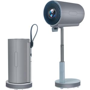 Mini Projector with WiFi and Bluetooth, 1080P Portable Movie Projector with 600 ANSI Lumens, Smart Android TV Projector Built-in Netflix/YouTube, Electric Focus, 5W Speaker, for Bedroom and Apartment