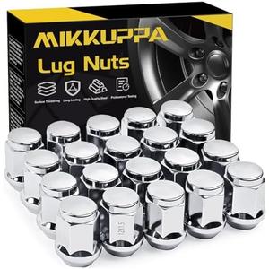 MIKKUPPA M12x1.5 Lug Nuts - Replacement for 2006-2020 Ford Fusion, 2000-2019 Focus, 2001-2023 Escape Aftermarket Wheel - 9pcs Chrome Closed End Lug Nut