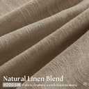 TWODRAPES Pinch Pleated Neutral Linen Curtains 2 Panels Set Living Room Dining Pinch Pleat Back Tab Light Filtering Farmhouse Boho Retro Window Curtain Drapes 84 Inch Length Latte Tan Brown