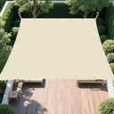 Waterproof Sun Shade Sail 10' x 10' Square UV Block Shade Fabric Sun Shade Cloth Privacy Screen with Grommets for Backyard Yard Deck Patio Garden Outdoor Activities, Beige