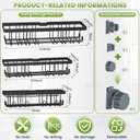 vorona Shower Caddy Hanging, 3 Tier Adjustable Rustproof Shower Organizer Hanging, Anti-Slip Buckle, Stainless Steel Shower Racks for Inside Shower with 8 Hooks, Shower Rack Bathroom Accessories