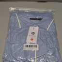 MEROKEETY Women's Summer Ribbed Knit Midi Dresses Short Sleeve V Neck Button A Line Swing Sweater Dress, Sky Blue, Large