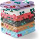 Luciphia 1 Pack 6 Dog Blankets Cat Soft Fluffy Fleece Pet Blanket Warm Cute Print Design Puppy Kitten Doggy Bone Medium(30"x20")