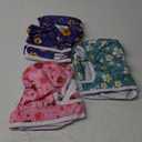 Pet Soft Washable Female Diapers (3 Pack) Female Dog Diapers, Comfort Reusable Doggy Diaper for Girl Dog in Period Heat (Cute Flower, L)