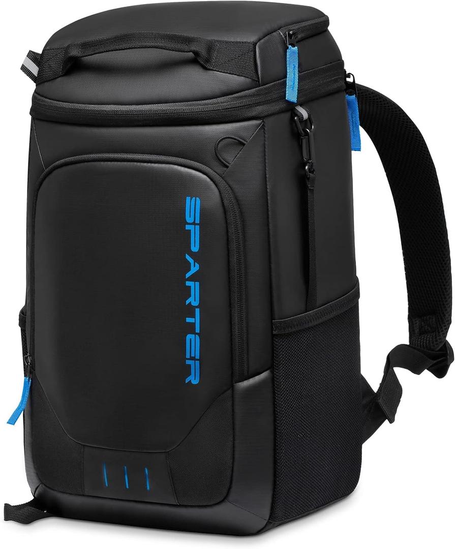 Backpack Cooler Insulated Leak Proof 30 Cans, 2 Insulated Compartments Thermal Bag, Portable Lightweight Beach Travel Camping Lunch Backpack for Men and Women (Black)