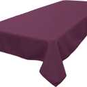 LA Linen Polyester Poplin Washable Rectangular Tablecloth, Stain and Wrinkle Resistant Table Cover Fabric Table Cloth for Dinning, Kitchen, Party, Holiday 60 by 90-Inch, Eggplant 60 in x 90 in