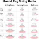 OLANLY Pink Round Rugs for Bedroom - Machine Washable, 4 ft Circle Area Rugs for Living Room, Soft and Fluffy Shaggy Carpet for Teen Girls and Boys, Nursery Rooms, Dorms, Home Decor Aesthetic