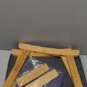 Foot Stool,Ottoman,Bamboo Small Sofa Foot Rest Under Desk,Extra Seating for Living Room, Bedroom and Kitchen (Natural Stool Legs - Gray Surface)