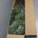 2 Pack 4FT Entrances Christmas Trees for Porch Pre Lit Artificial Pathway Potted Xmas Tree with 100 LED Lights 8 Mode Remote Control Berries Pine Cones for Front Door Driveway Yard Outdoor