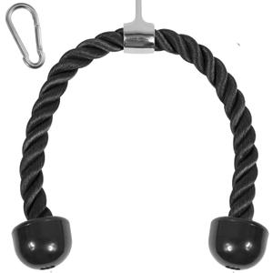 Yes4All Deluxe Tricep Rope Cable Attachment, 27 & 36 inch with 4 Colors, Exercise Machine Attachments Pulley System Gym Pull Down Rope with Carabiner