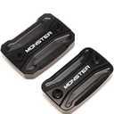 MOWOK Motorcycle Front Brake Cylinder Fluid Reservoir Cover For Ducati Monster 696 Monster 795 Monster 796 Monster 821 Accessories (Black)