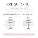 patdrea Designer French Linen Blue Round Table Cloth,Vintage Floral Tablecloth,Colorful Decoration Fall Table Cover Kitchen Dining for Tea Party,Thanksgiving, Christmas,Diameter 67"-Wensel