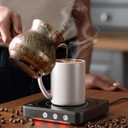 Mug Warmer - 36W Coffee Mug Warmer for Desk with Temperature Display, 2-12Hrs Auto Shut Off, Smart Candle Warmer - Ideal Coffee Gifts Accessories Keep Beverages Coffee Warmer (Black)