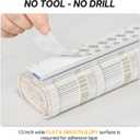 LazBlinds No Tools No Drill Bamboo Roller Shades, Cordless Bamboo Blinds, Light Filtering Roll Up Blinds for Windows, French Door, Porch or Patio, 23'' W x 64'' H, Whitewash B