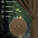 slashome 12'x14' Gazebo Curtains Outdoor Waterproof, Brown Universal Replacement Curtain 4-Panels, Sidewalls with Zipper for Garden, Patio, Yard (Only Curtains)