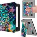 VORI Stand Case for 7"/6.8" Kindle Paperwhite (12th/11th Generation-2024/2021) and Kindle Colorsoft Signature Edition, PU Leather Case Smart Protective Cover with Auto-Wake/Sleep, Mandala Floral