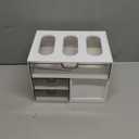 Desk Organizer with 3 Drawer, Multi-Functional Pencil Pen Holder for Desk, Desk Organizers and Storage with 8 Compartments, Desktop Organizer for Office Home Art Supplies (White)