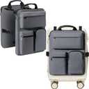 Over Luggage Organizer Bag for Suitcase with Multi Pockets, 16 Laptop Bag with Handle, Portable Travel Organizer Bags for Luggage with Adjustable Straps, Tote Carry Bag for Men Women(Grey)