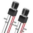 ALOVECO 12 Volt DC Dimmer Switch for LED RV Lights Interior, 5-24 Volts LED Ceiling Dome Lights Dimmer and Switch for Camper, Recreational Vehicle, Halogen, Truck, Marine and Strip Lighting (2 Pack)