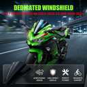 PSLER Motorcycle Windshield for ZX-4R ZX-4RR 2023-2026 ZX-25R 2020-2024 | Double Bubble Racing Windscreen ,Air Deflector,for ZX-4R ZX-4RR ZX-25R