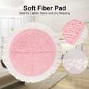 Electric Mop Pads, 6.3in Spin Mop Pads for Most Cordless Electric Spin Mop, Round Mop Replacement Pads for Floor Cleaning(8 Pack)