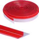 Orghtin T-Shaped Silicone Seal Strip, Clear Door Sealer Weather Stripping, 20Ft Door Draft Stopper (20FT x 1.37IN)