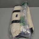 Puffer Lunch Tote Bag for Women, 15.6 Inch Laptop Work Bag with Insulated Lunch Compartment & Large Cup Holder, Lightweight Quilted Puffy Lunch Box Purse for Teacher Nurse Travel Office Daily School (Cream-Brown-Black)