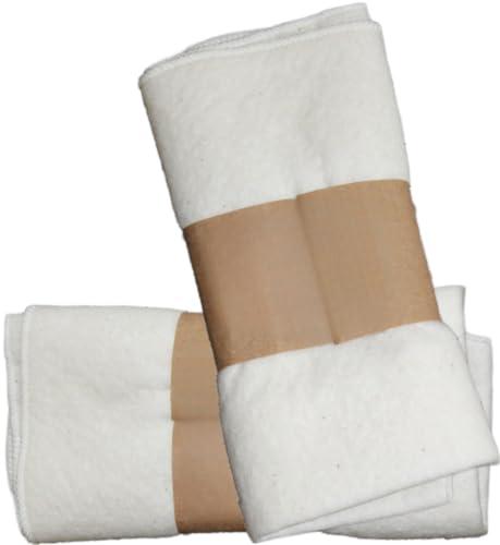 2 Pcs Organic Cotton Flannel for Castor Oil Pack Wrap, Reusable Castor Oil Compress for Stomach, Abdomen, Joints & Other Areas