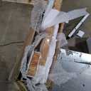 Fredbeck 48in x 84in White Glass Barn Door with 8FT 96inch Sliding Doors Hardware Kit Included & Handle,PVC Surface,Need to Assembly,Water-Proof