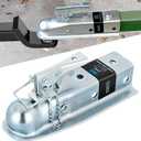 Nilight Straight Trailer Coupler with Security Latch&Chain for 2-Inch Hitch Ball, 2-Inch Channel,3500 LBS,Heavy Duty Trailler Tongue Coupler for Station Wagon, Truck, Bolted & Welded Installation