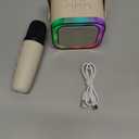 Mini Karaoke Machine Speaker for Kids Adults,Portable Bluetooth with 1-2 Wireless Microphones,Christmas Birthday Gifts Toys Girls Boys Ages 4, 5, 6,7, 8,9,10,11,12+ Years Old Toddler (Off-White -1Mic)