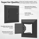 8" x 8" Chimney Cleanout Door, Replacement Fireplace Doors for Indoor Outdoor Wall Chimney, Secure Closing Clasp, Black
