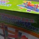 Montessori Toys for Toddlers, Children Race Track Toy with 4 Cars and 1 Wooden Parking Lot, Stable Base, Car Ramp Toy for 1 2 3 Year Old Boy Girl Gifts