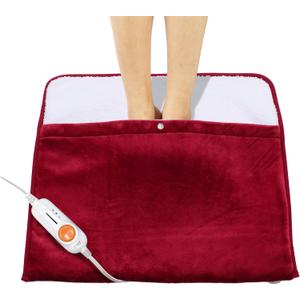 Gintao Electric Heated Foot Warmers for Men and Women,Foot Heating Pad Electric with Fast Heating Technology,Heating Pad Feet Warmer Auto Shut Off with 3 Temperature Setting,2220 inches,Red