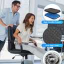 WISIMMALL Gel Seat Cushion Portable Travel Cushions, 16.5" x 12" Large Size Super Thick Foldable Chair Seat Cushion Lightweight for Car Office Chair Wheelchair, Pressure Sores Tailbone Pain Relief