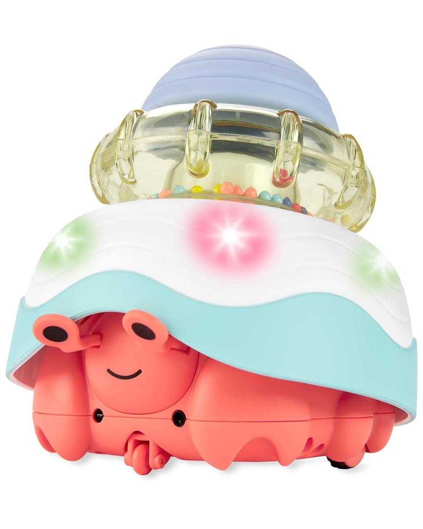 Skip Hop Baby Crab Crawl Toy Stack & Crawl 4-in-1 Sensory Development Infant Tummy Time Toy with Lights Sounds and Music Age 5m+