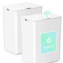 Cesun 2 Pack 4 Gallon Bathroom Waste Can with Lid, Small Automatic Touchless Motion Sensor Garbage Can, White Plastic Waste Basket for Bathroom, Bedroom, Toilet, Office, RV