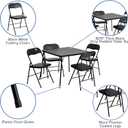 Flash Furniture Madison 5-Piece Folding Card Table and Chairs Set, Portable Event Table and Chairs Set, Black