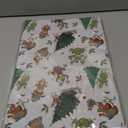 2 x Febbleshow Funny Christmas Wrapping Paper for Boys Girls Kids - Xmas Gift Wrap with Green Monster, Trees, Snowflakes & Presents - 4 Jumbo Sheets, 28" x 40" Each (32 sq. ft ttl), Easy to Store