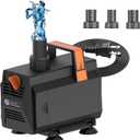 AquaMiracle 1200GPH Submersible Water Pump Pond Pump(4500L/H, 70W), Water Fountain Pump Aquarium Water Pump with Flow Control for Fish Tank, Waterfall, Statuary, Filtration, Water feature, Hydroponics