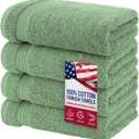 American Veteran Towel, Hand Towels for Bathroom Set of 4, 100% Cotton Turkish Hand Towel Sets, Soft Hand Face Towels, Sage Green Hand Towels