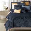 Thread & Weave Safari 20” x 20” Decorative Pillow - Blue Animal Lifestyle Cut-Velvet with Velvet Back - Knife Edge Design, Zipper Closure, Feather & Down Insert - Luxury Accent Pillow, 20"x20"- Main Pillow
