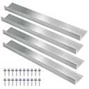 Bueyfolt 4FT Rain Diverter for Roof, Stainless Steel Rain Diverter for House Shingle, Nails Included, Protect Roof from Rain, 4PCS