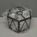 Farmhouse Semi Flush Mount Ceiling Light, Industrial Black Hallway Light Fixture, Small Metal Cage Close to Ceiling Lights for Kitchen