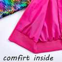 ZYBOUTIC Little Girls Sequin Jackets Kids Sparkle Jacket Zip Up Outwear Toddler Boys Glitter Sleeve Shiny Metallic Coat Birthday Cloth Christmas Rainbow HP 6 Years