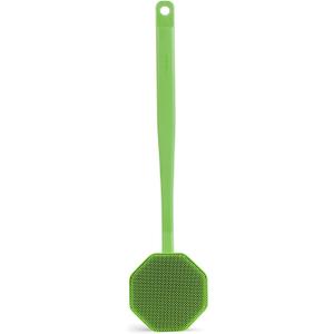 iTokGoK Silver-Infused Silicone Back Scrubber with Long Handle Back Brush for Shower,Back Brush Long Handle for Men and Women,Ergonomic No-Slip Handle, Long-Lasting (Green)