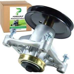 604214 Spindle Assembly with 603987 Spindle Pulley Replaces Hustler 604214 Spindle Assembly for 42 inch Hustler Raptor Deck Spindle 938589 933937 931741 935742 938498 937748 934786 Decks