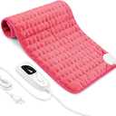 Electric Heating Pad with 6 Heat Settings, Auto Shut Off, Dry Electric Heating for Back Neck Knee Arms Legs Shoulder Heat Pads for Christmas Birthday Father Mother's Day, 24"x12"