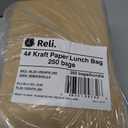 Reli. 4# Kraft Paper Lunch Bag 250 bags, 5in x 3in x 10in - Kraft